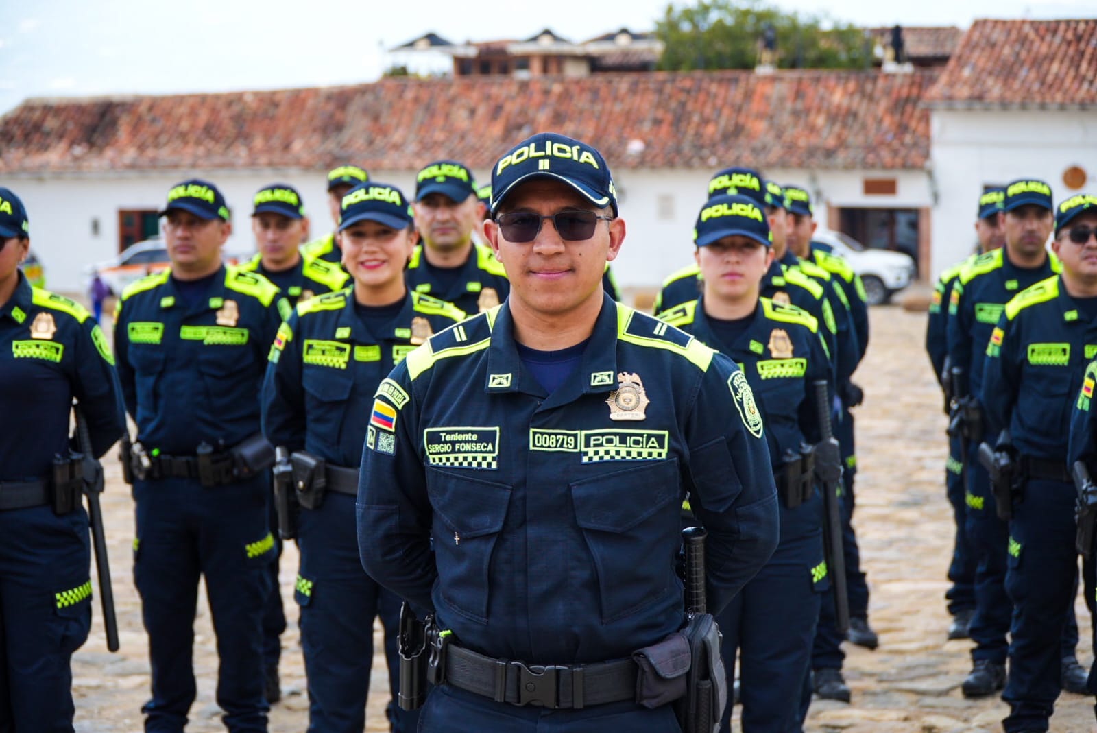 En Villa de Leyva, Boyacá, se realizó el lanzamiento del Plan de Seguridad para Semana Santa, en el que se tendrán más de 1.500 efectivos / Foto. Suministrada.
