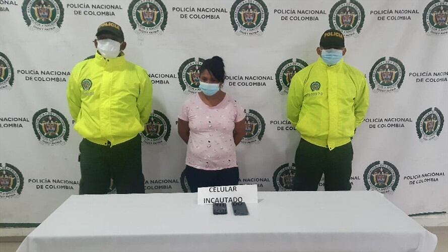 Capturan a mujer que habría sido encomendada para coordinar ‘plan pistola’ en Montería.Foto:prensa Policía Nacional.