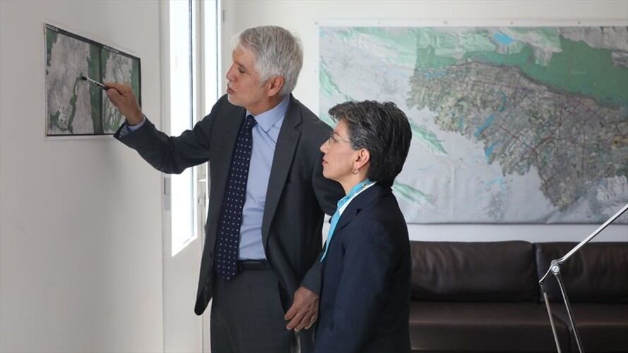 Reunión de Claudia López y Enrique Peñalosa. Foto: Colprensa