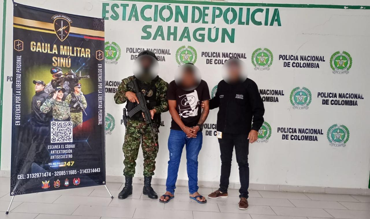 Capturan a alias ‘Omar’, presunto sicario del Clan del Golfo en departamentos de Córdoba y Sucre. Foto: Ejército.