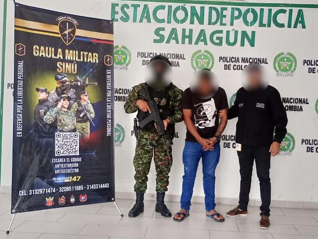 Capturan a alias ‘Omar’, presunto sicario del Clan del Golfo en departamentos de Córdoba y Sucre. Foto: Ejército.
