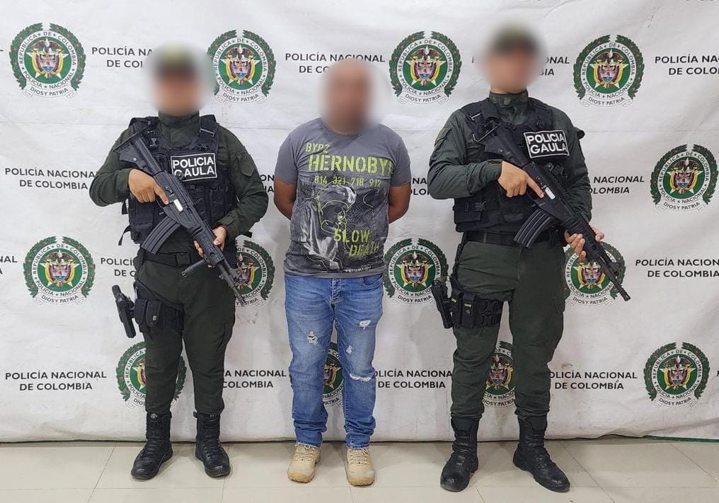 Córdoba: capturan a alias ‘Ronaldo’, señalado de ordenar acciones terroristas en el Alto Sinú. Foto: prensa Policía de Córdoba.