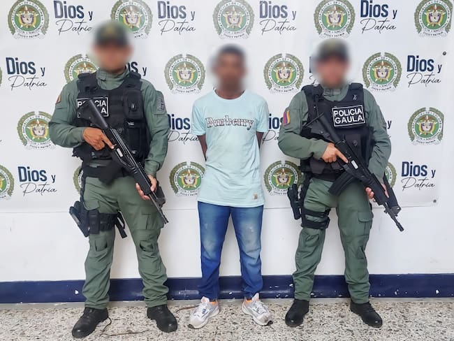 Capturan a alias ‘Ratón’, presunto sicario del Clan del Golfo en cuatro municipios de Córdoba. Foto: Policía.