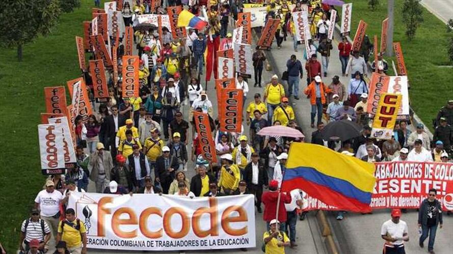 Los educadores se concentrarán a partir de las ocho de la mañana en el parque Simón Bolívar y posteriormente se movilizarán por las principales calles de la ciudad. Foto: Fecode