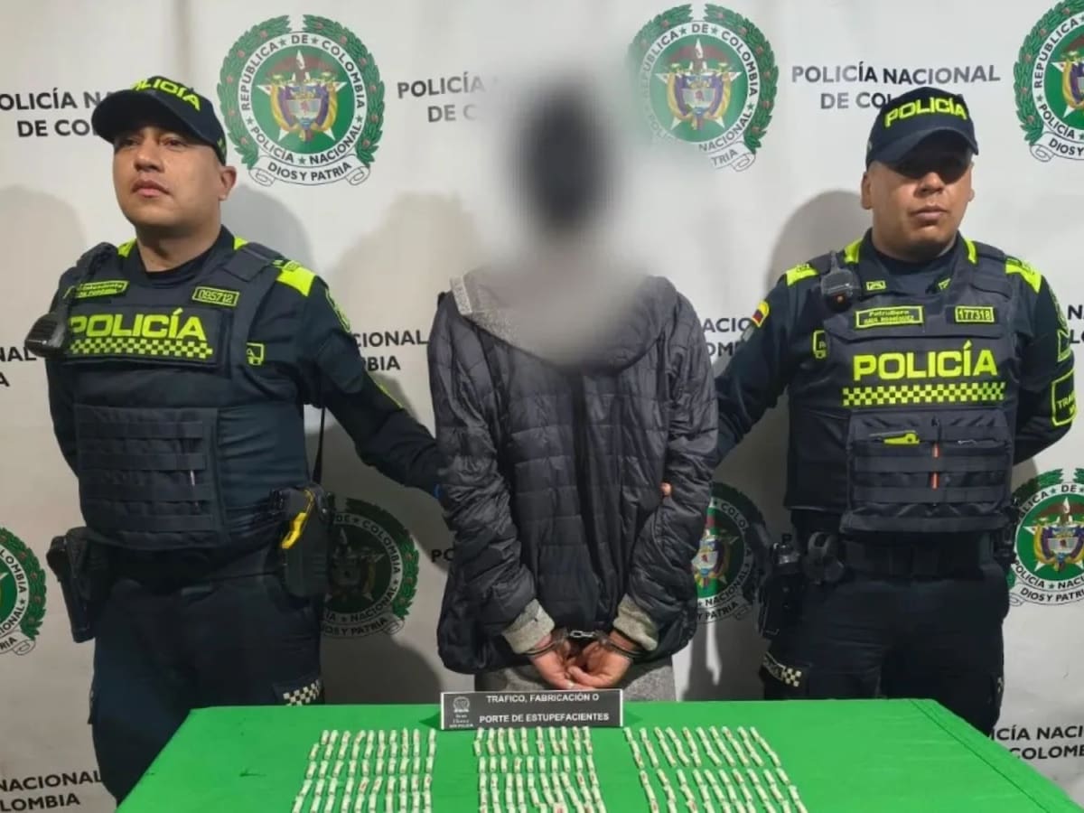Fue capturado presunto expendedor de drogas que llevaba 180 dosis de bazuco en TransMilenio