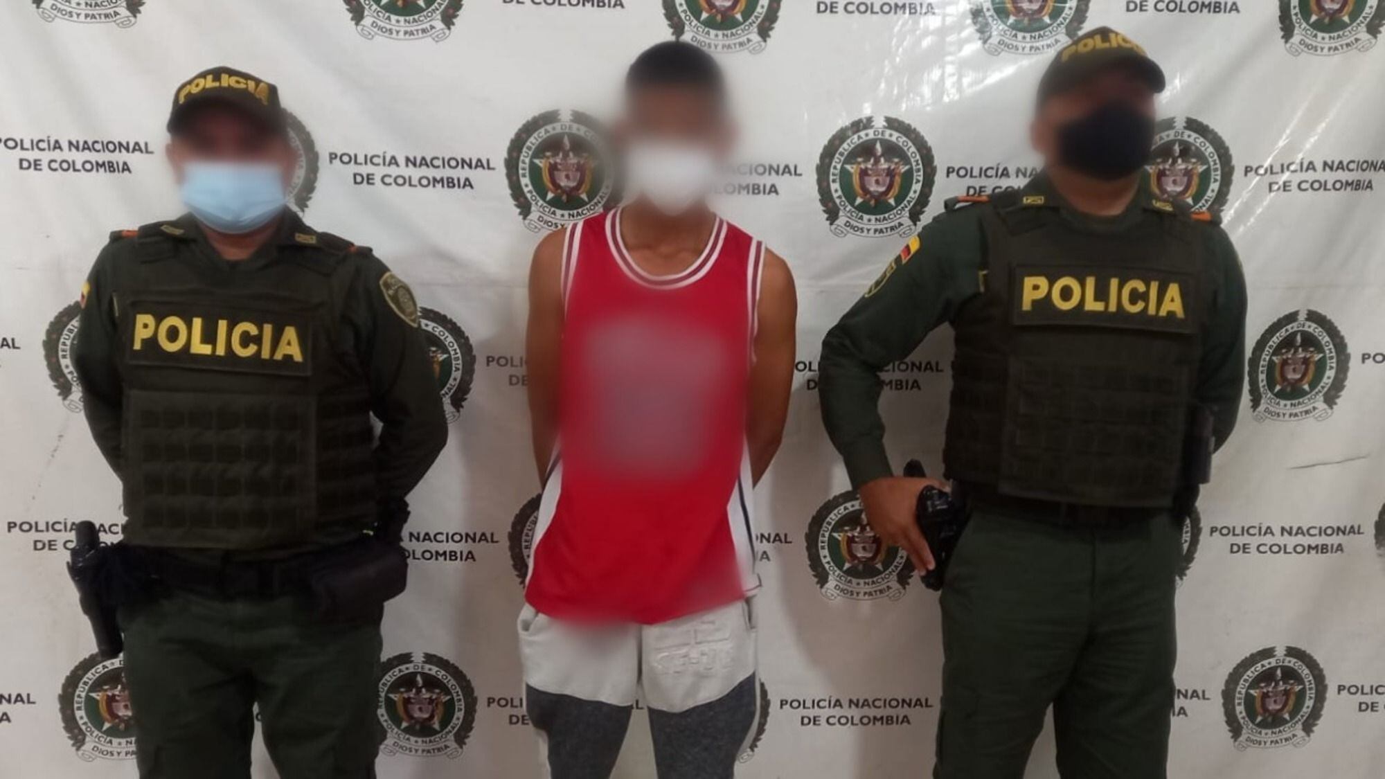 Presunto asesino de una menor de quince años en Magdalena. Foto: Cortesía de la Policía del Magdalena.