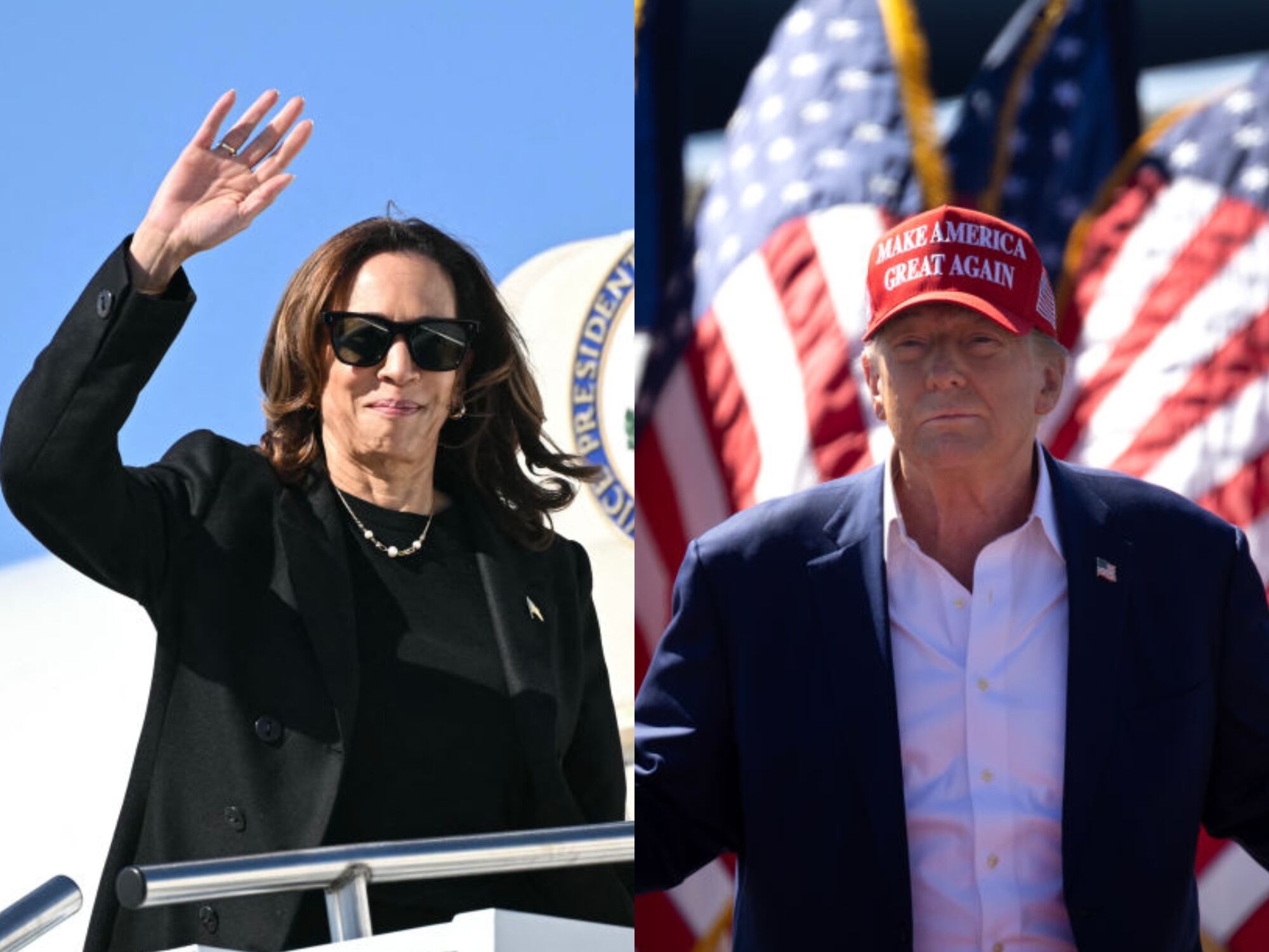 Kamala Harris y Donald Trump. I Foto: Getty Images.