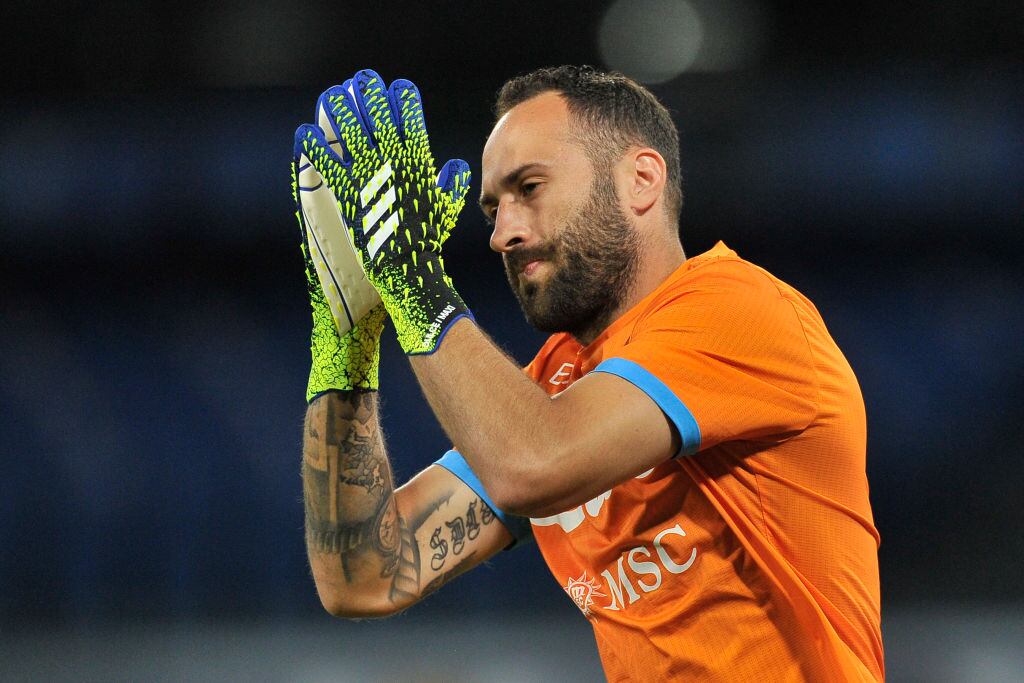 NAPOLI, ITALY - 2021/08/22: David Ospina player of Napoli, during the match of the Italian SerieA championships between Napoli vs Venezia final result 2-0, match played at the Diego Armando Maradona stadium. (Photo by Vincenzo Izzo/LightRocket via Getty Images)