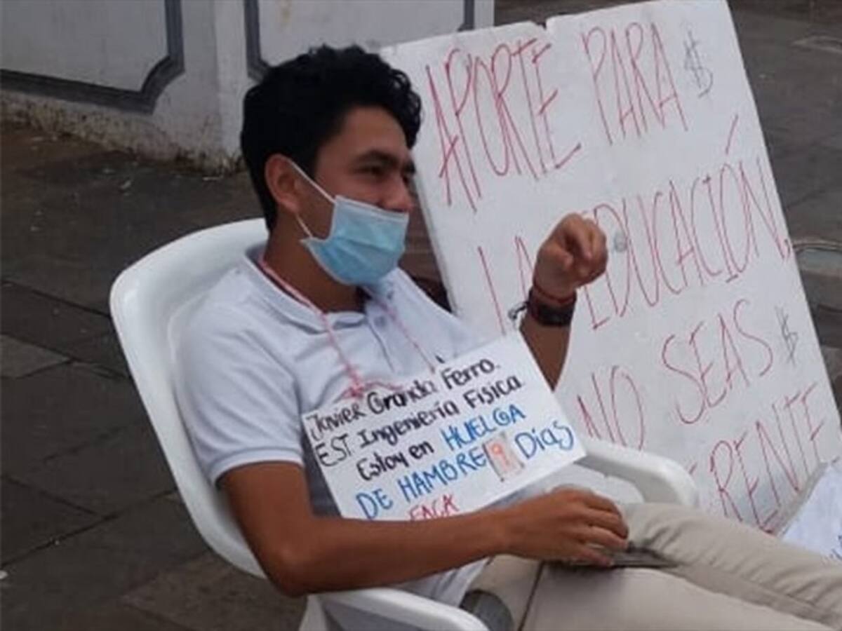 Estudiante completa 10 días en huelga de hambre en Popayán