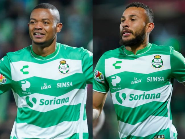 Hardold Preciado y Duván Vergara anotan en goleada del Santos Laguna al Puebla 3-0. Foto: Getty Images.