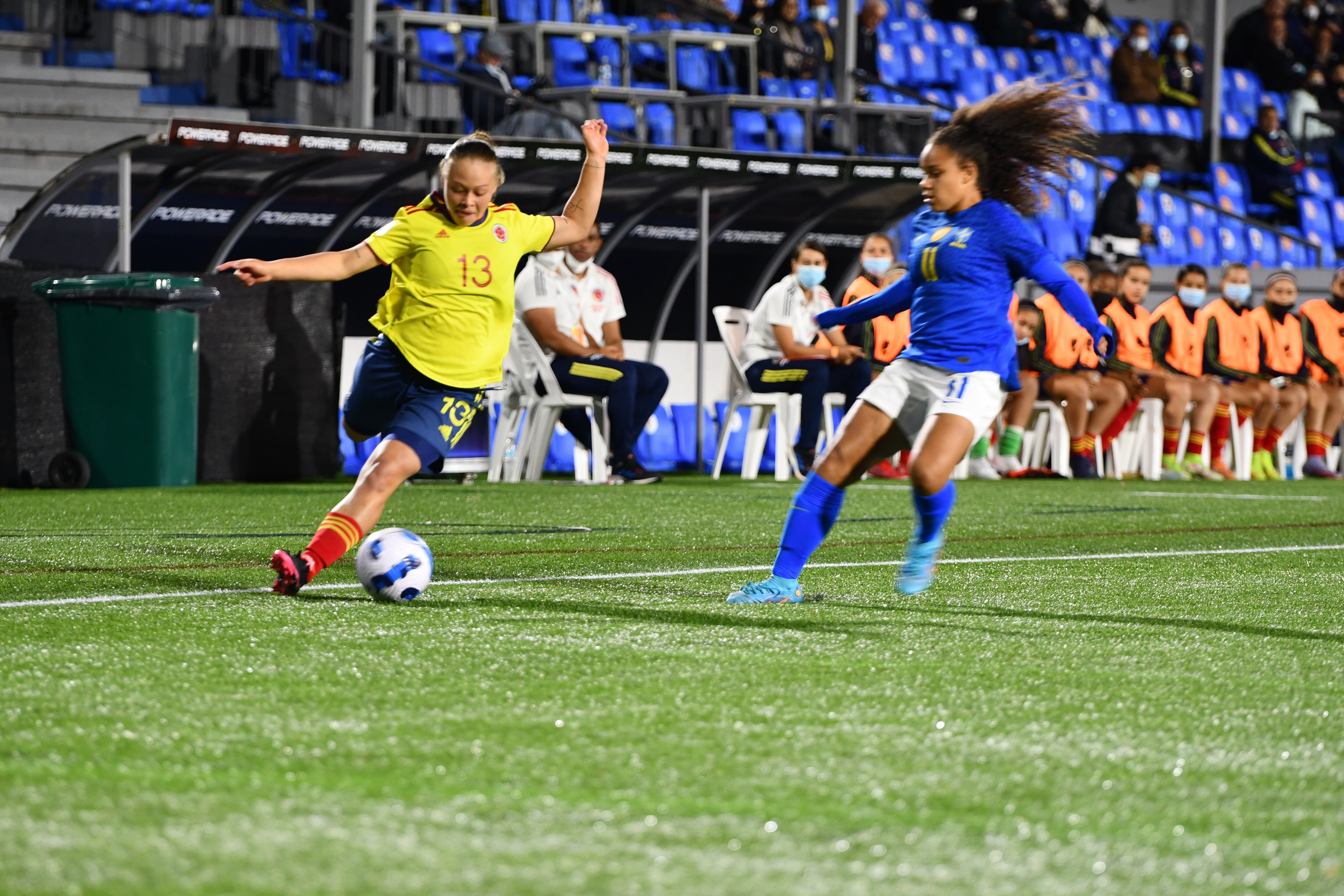 Colombia vs. Brasil, la selección femenina sub-17 por el título. Foto: Cortesía.