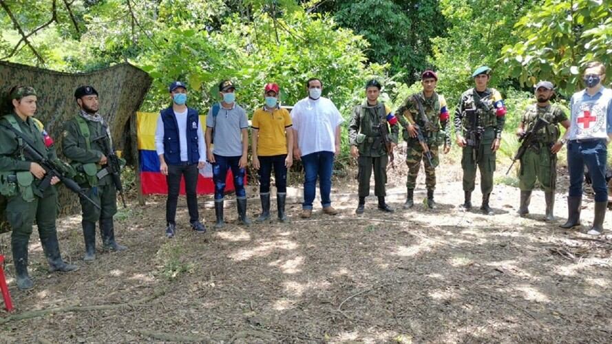 Disidencias de las Farc  liberaron dos secuestrados en el Catatumbo. Foto: Cortesía Defensoría del Pueblo