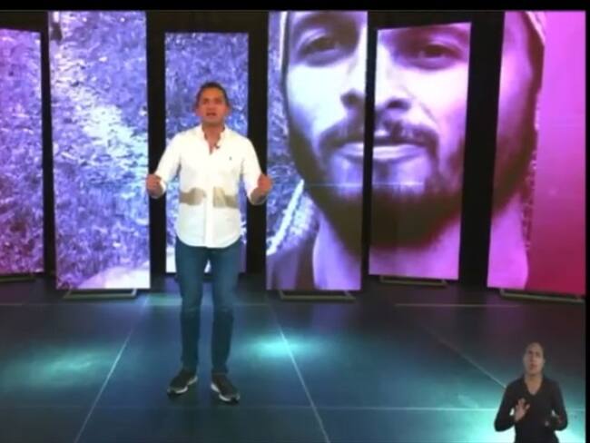 Exalcalde de Pereira lanza campaña al Senado con imagen de Lucas Villa. Foto: Tomada de video de Twitter Juan Pablo Gallo