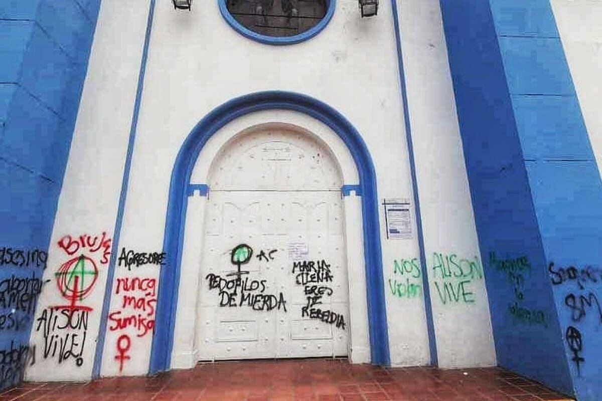 Así quedaron algunas paredes en Popayán. Crédito: Red de Apoyo Cauca.