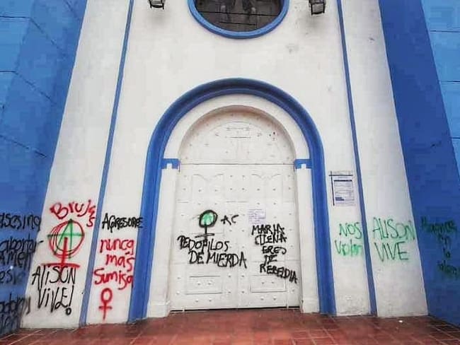 Así quedaron algunas paredes en Popayán. Crédito: Red de Apoyo Cauca.