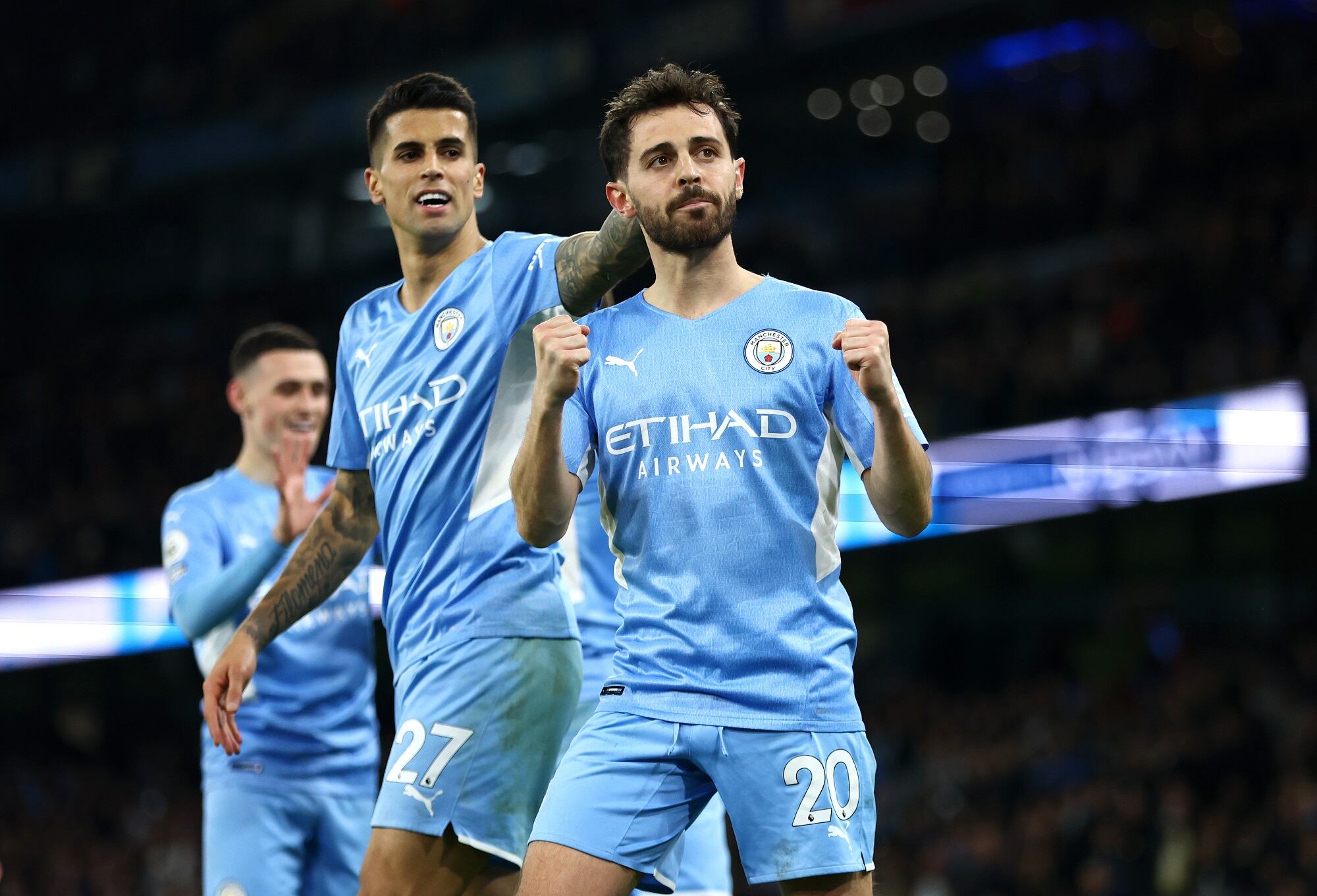 Bernardo Silva celebrando su gol ante el Brighton & Hove Albion (Photo by Clive Brunskill/Getty Images)