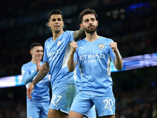 Bernardo Silva celebrando su gol ante el Brighton & Hove Albion (Photo by Clive Brunskill/Getty Images)