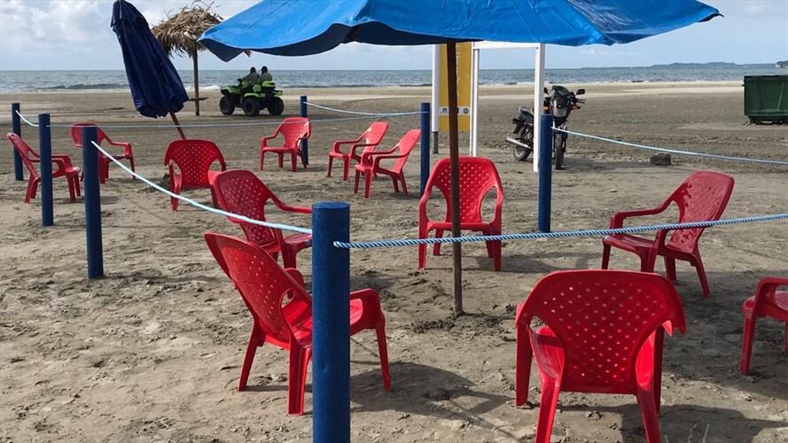 Playa Azul está ubicada en la zona norte de Cartagena. Foto: Cortesía Alcaldía de Cartagena.