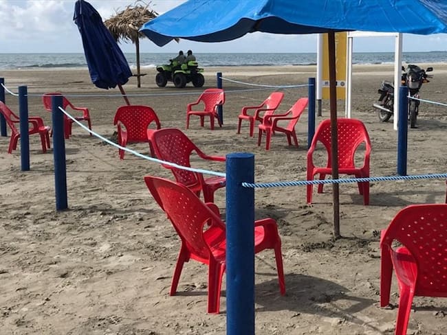 Playa Azul está ubicada en la zona norte de Cartagena. Foto: Cortesía Alcaldía de Cartagena.