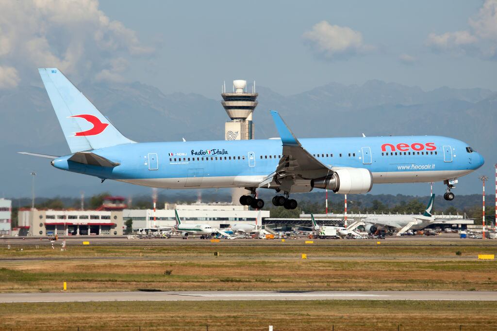 Aerolínea Neos. I Foto: Fabrizio Gandolfo/SOPA Images/LightRocket via Getty Images.