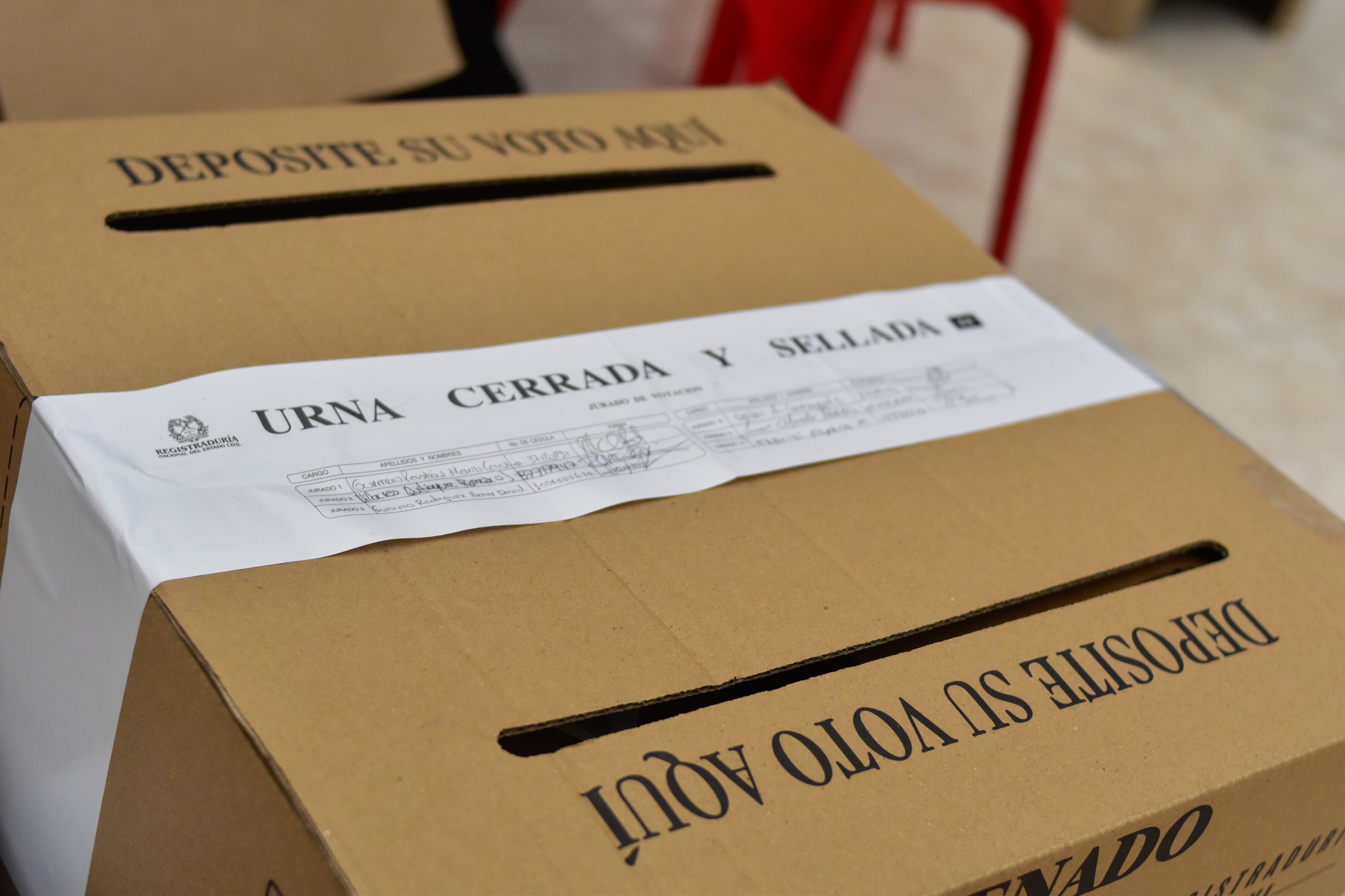 Referencia de urnas de votación en las elecciones de Colombia 2022. (Photo by: Camilo Erasso/Long Visual Press/Universal Images Group via Getty Images)