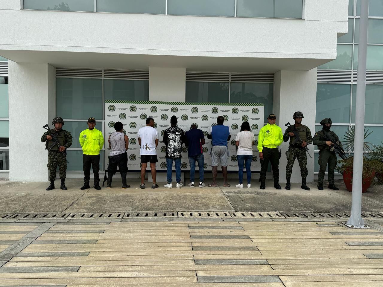 Las capturas se registraron en el corregimiento de La Carbonera zona rural de Bolívar, Cauca. Crédito: Policía Nacional.