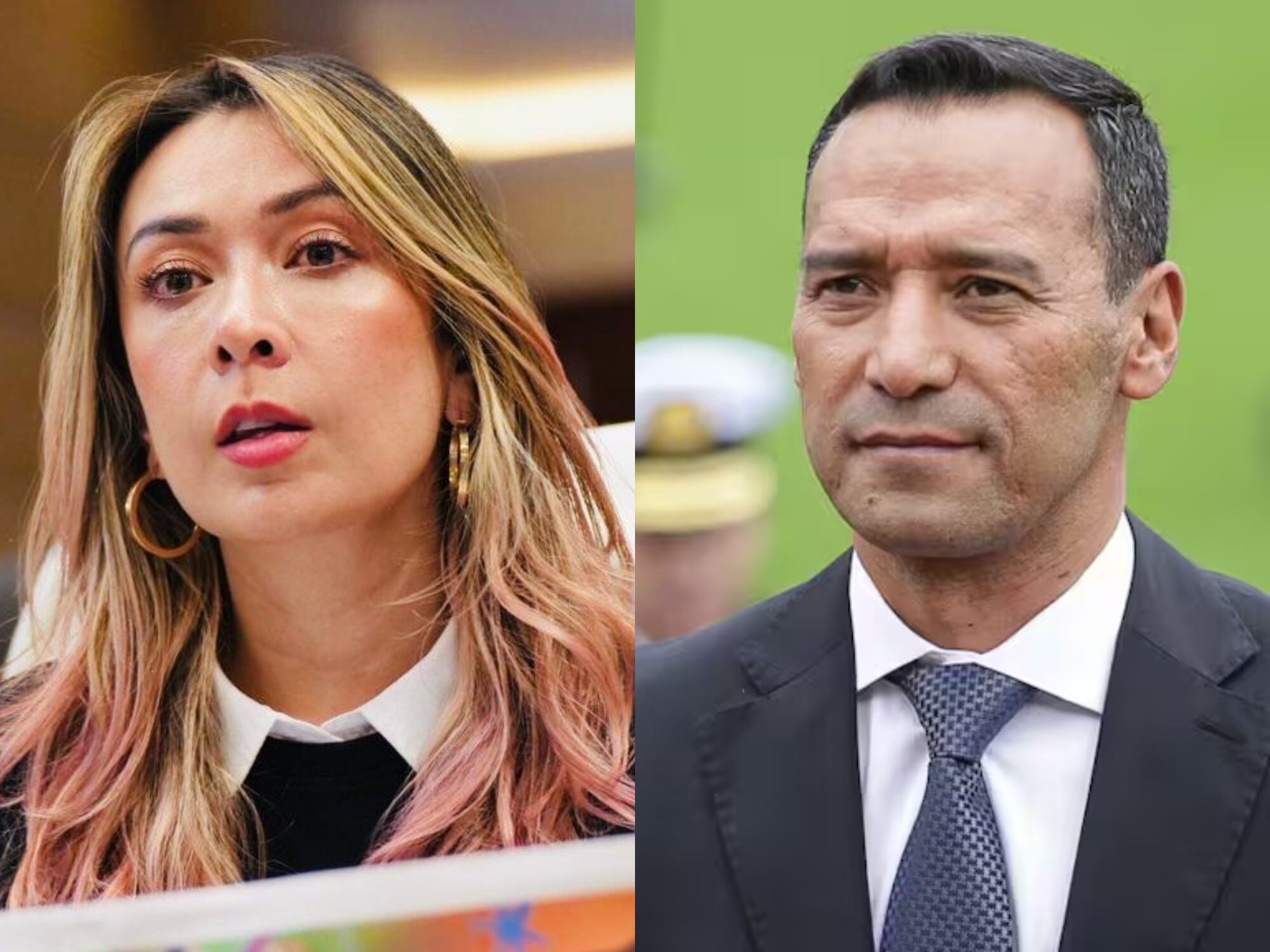 Katherine Miranda y Pedro Sánchez