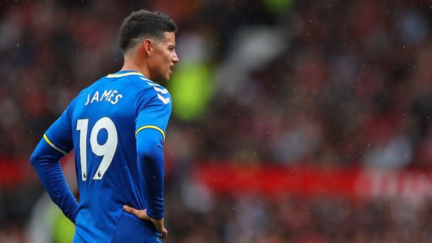 James Rodríguez, jugador del Everton. Foto: Robbie Jay Barratt - AMA/Getty Images