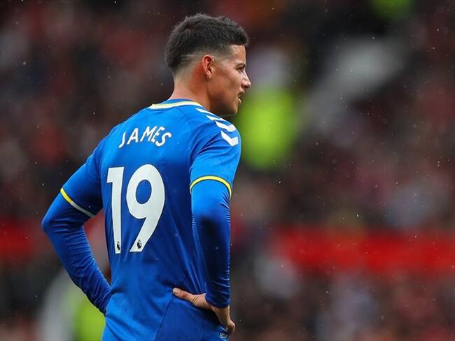 James Rodríguez, jugador del Everton. Foto: Robbie Jay Barratt - AMA/Getty Images