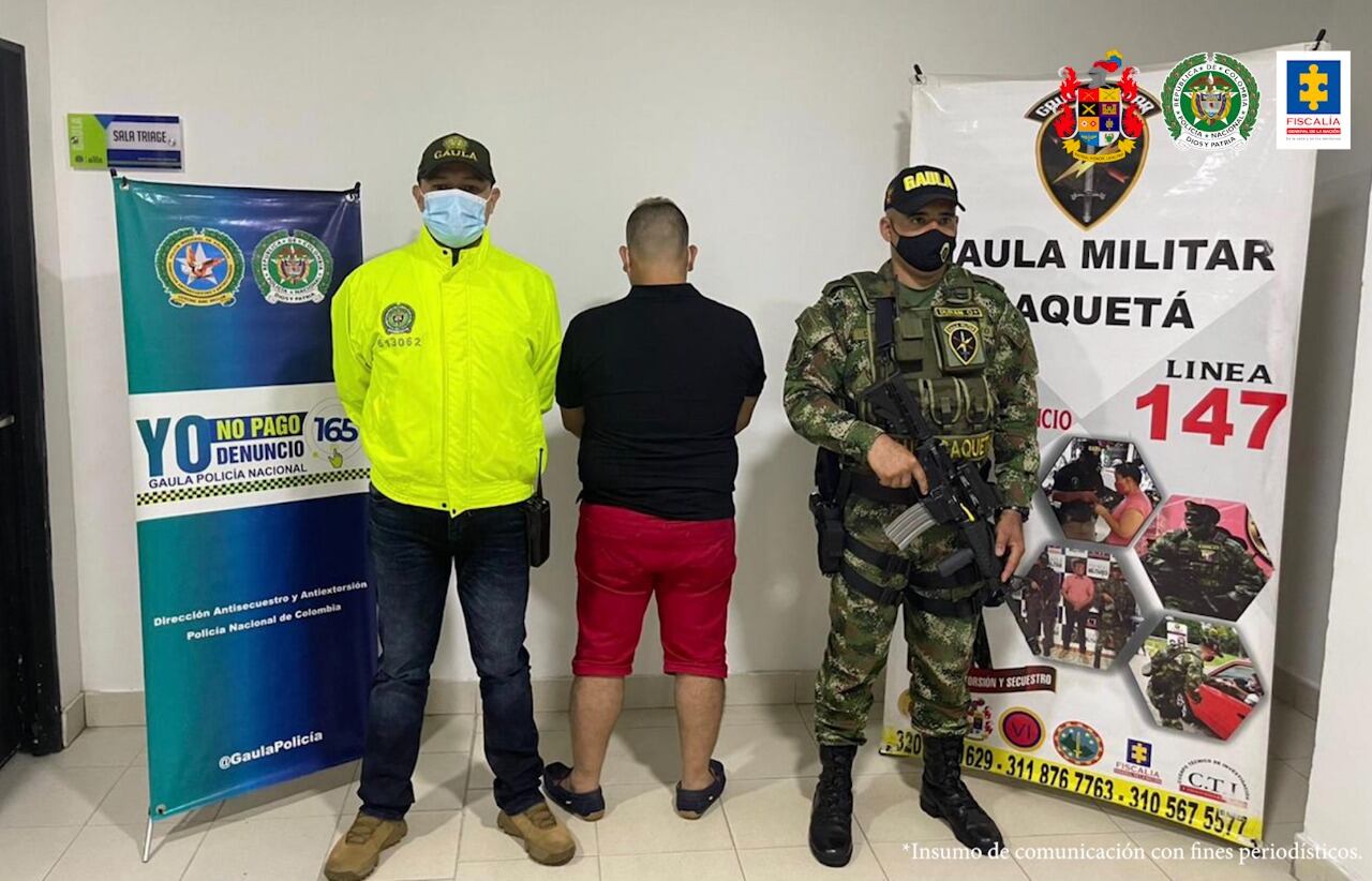 Cárcel para alias ‘Rondón’ por el asesinato de dos policías en Caquetá. Foto/Cortesía Fiscalía General de la Nación.