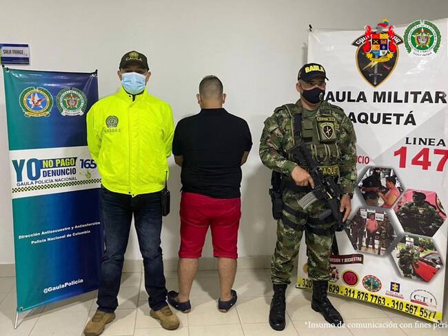 Cárcel para alias ‘Rondón’ por el asesinato de dos policías en Caquetá. Foto/Cortesía Fiscalía General de la Nación.