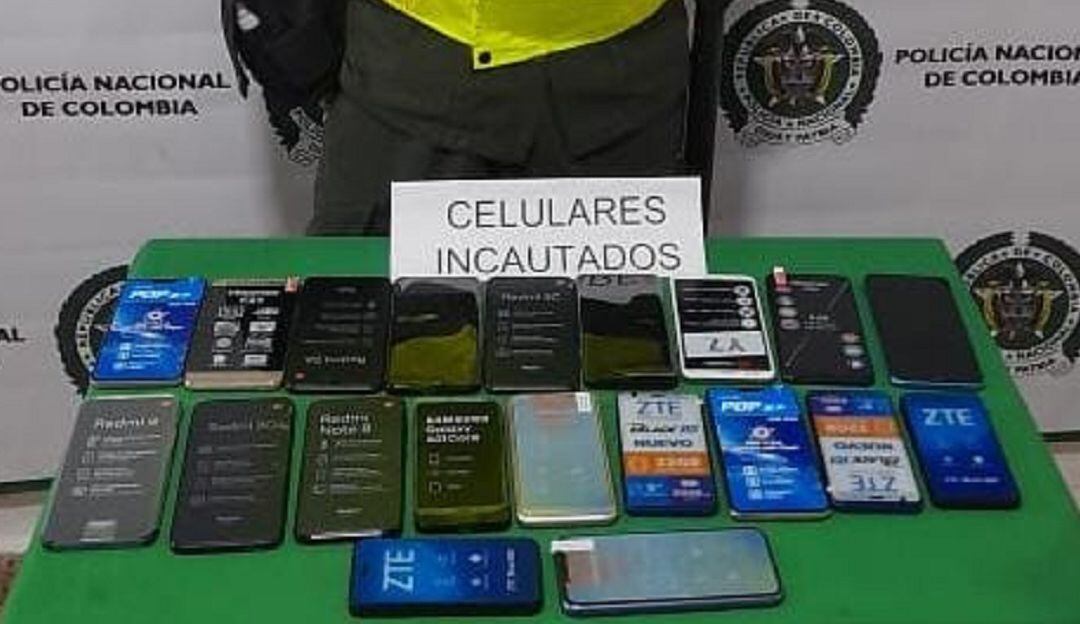 Celulares incautados, imagen de referencia.