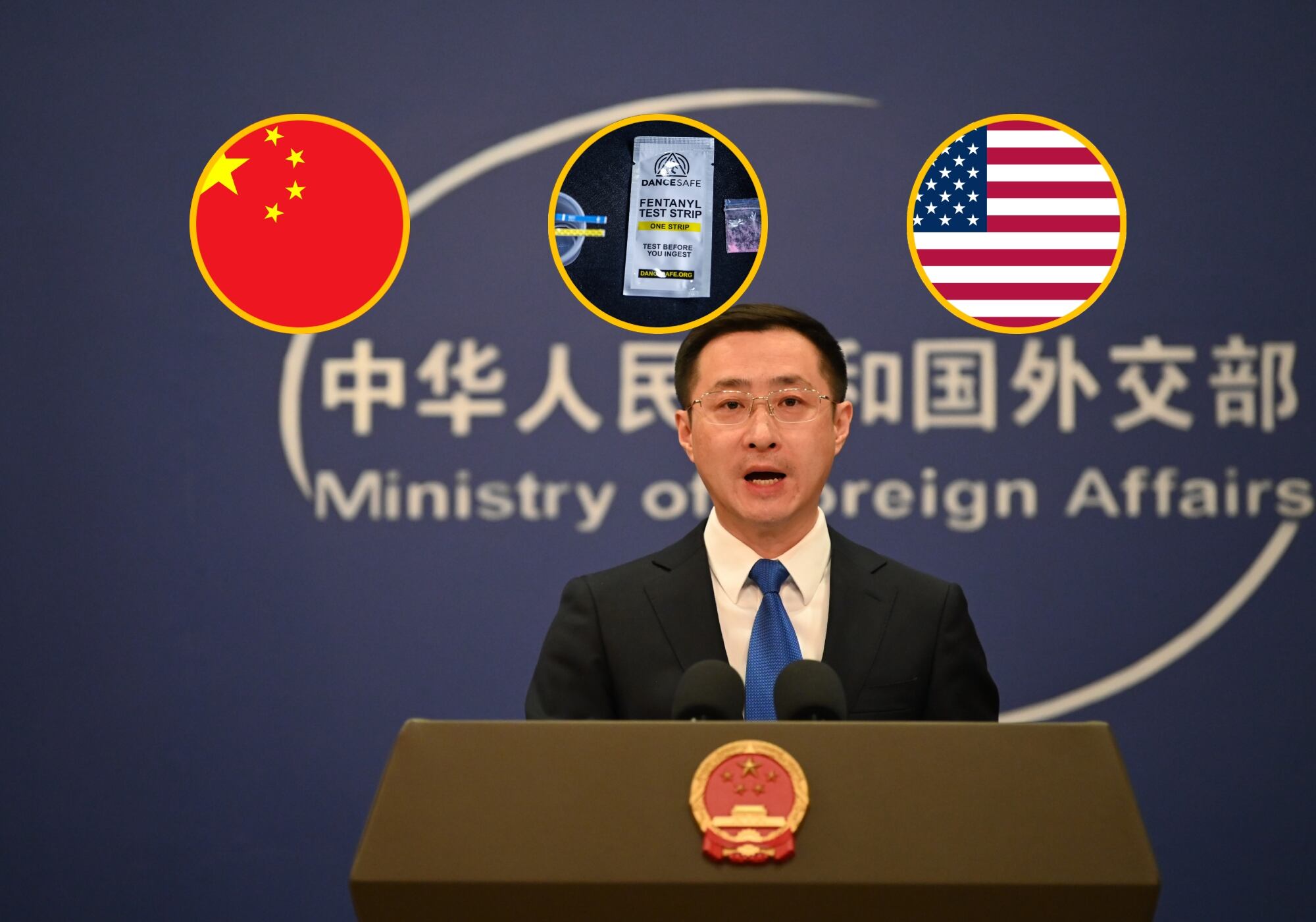 China reiteró que el fentanilo es un problema de EE.UU. y pide un diálogo “respetuoso”. Foto: EFE/ Getty Images.