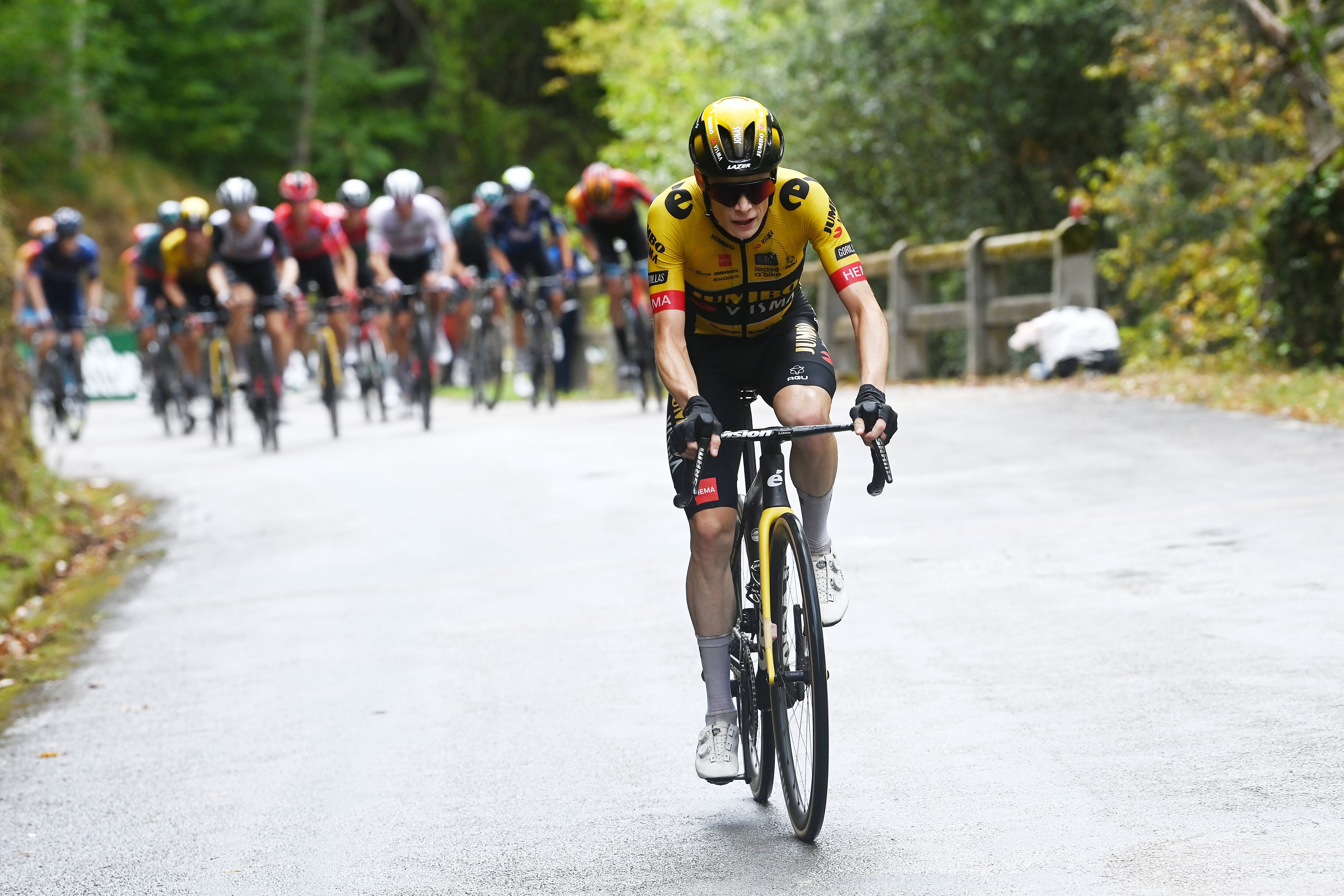 Jonas Vingegaard, segundo en la clasificación general de la Vuelta. (Photo by Tim de Waele/Getty Images)