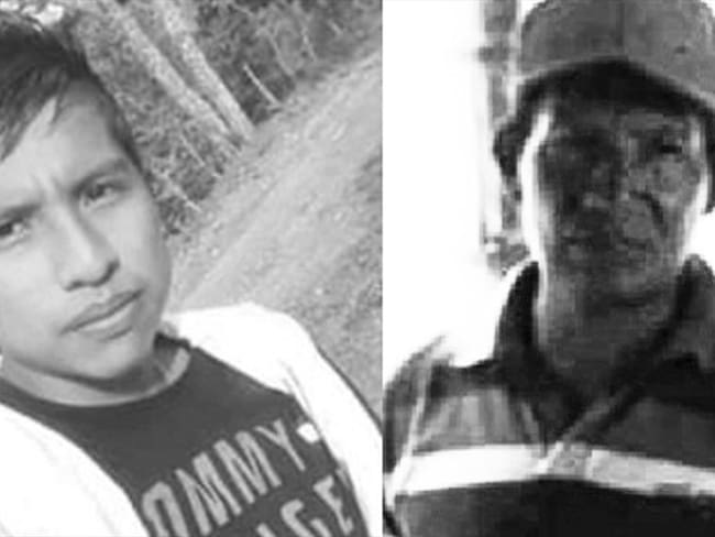 Luis Carlos Ipia de 51 años y Jonathan Esteban Ipia de 15, asesinados en Corinto . Foto: Cortesía