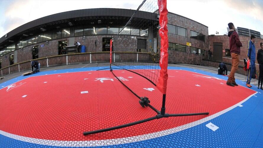 Colombia tendrá la segunda cancha certificada de fútbol-tenis en el mundo. Foto: Cortesía