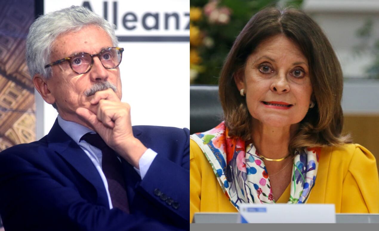 Marta Lucía Ramírez y Massimo D’Alema. Foto: Getty Images.