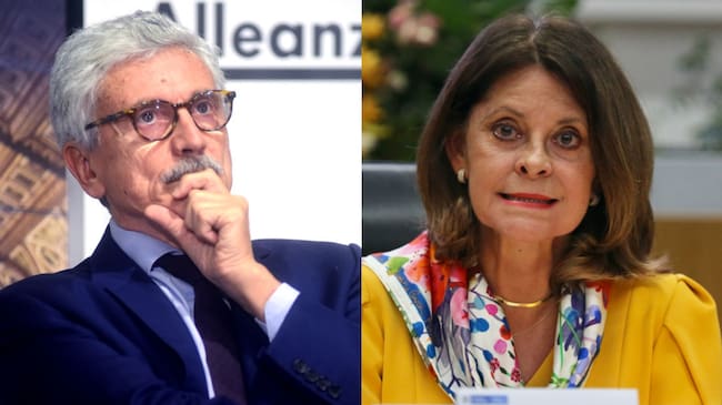 Marta Lucía Ramírez y Massimo D’Alema. Foto: Getty Images.