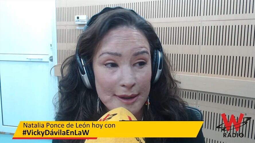 Natalia Ponce en La W. Foto: La WCon Vicky Dávila