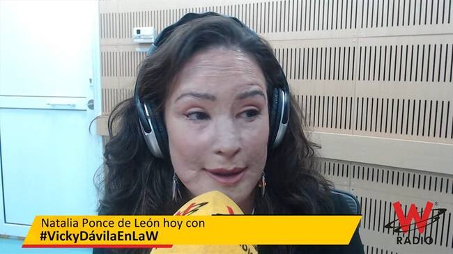 Natalia Ponce en La W. Foto: La WCon Vicky Dávila