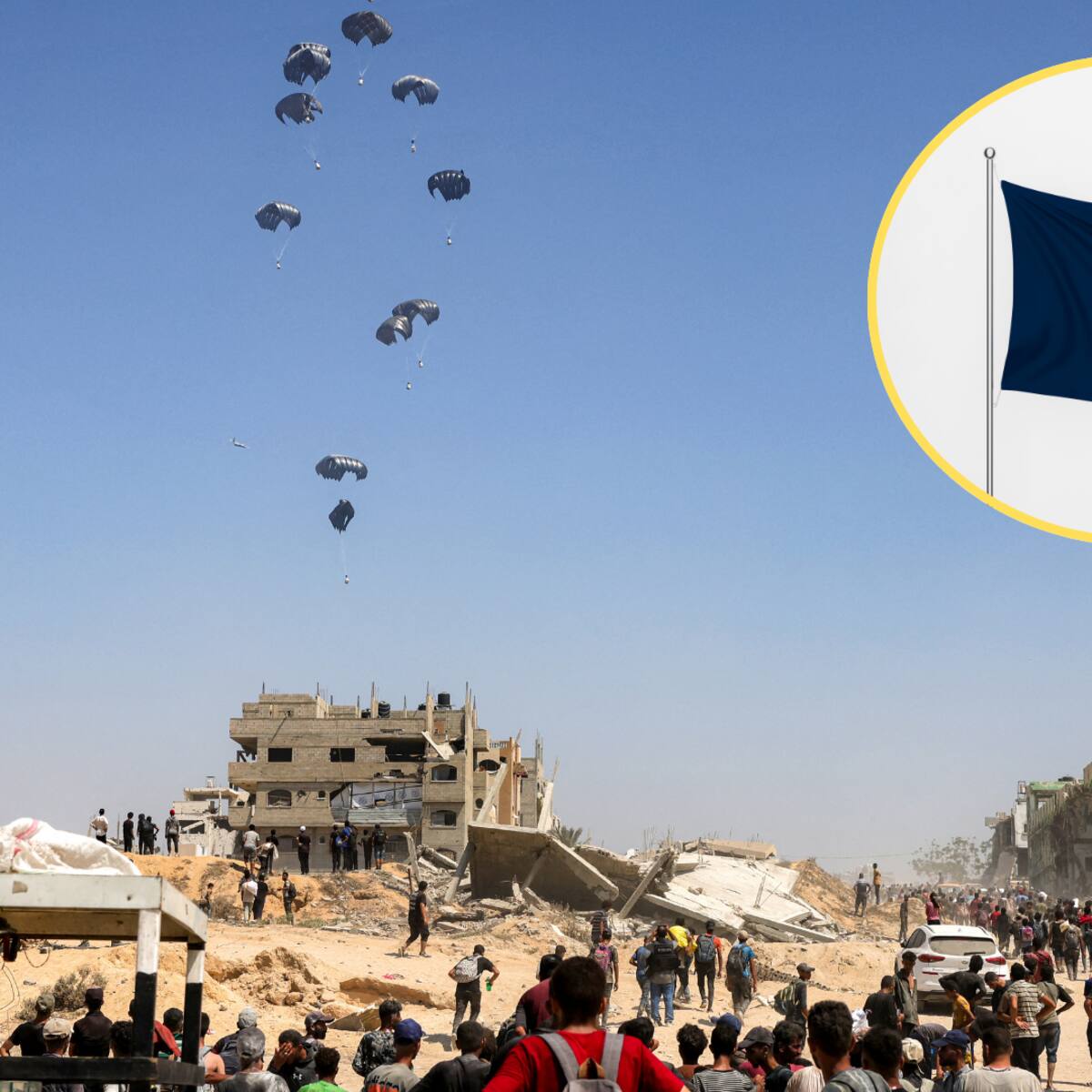 Francia lanzará ayuda a Gaza desde el aire a partir del viernes