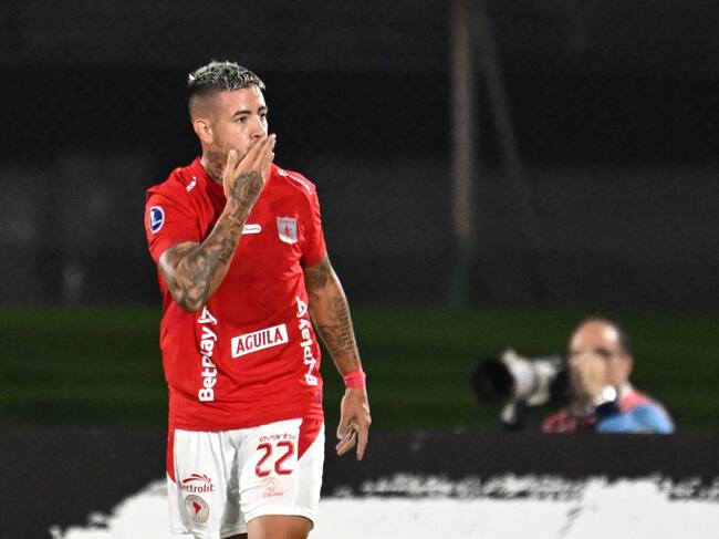 Delantero argentino del América de Cali, Rodrigo Holgado. FOTO:EITAN ABRAMOVICH/AFP /Getty Images