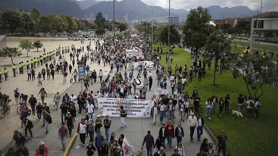 Cuatro capturados deja la jornada nacional de protestas. Foto: Colprensa