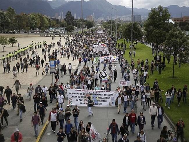 Cuatro capturados deja la jornada nacional de protestas. Foto: Colprensa
