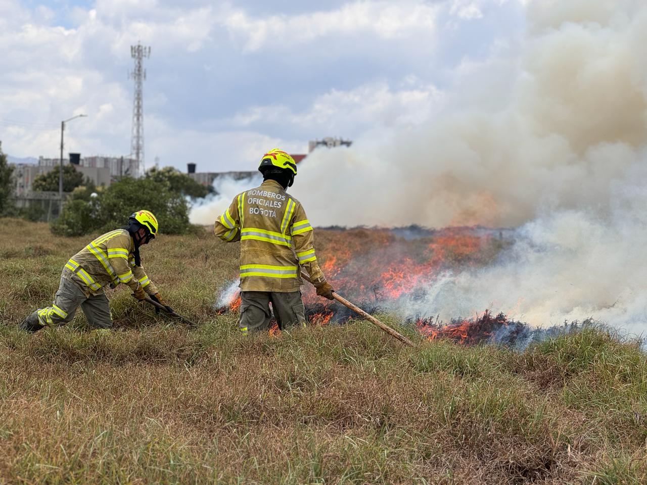 Incendio en Bosa, Bogotá. Foto; Bomberos