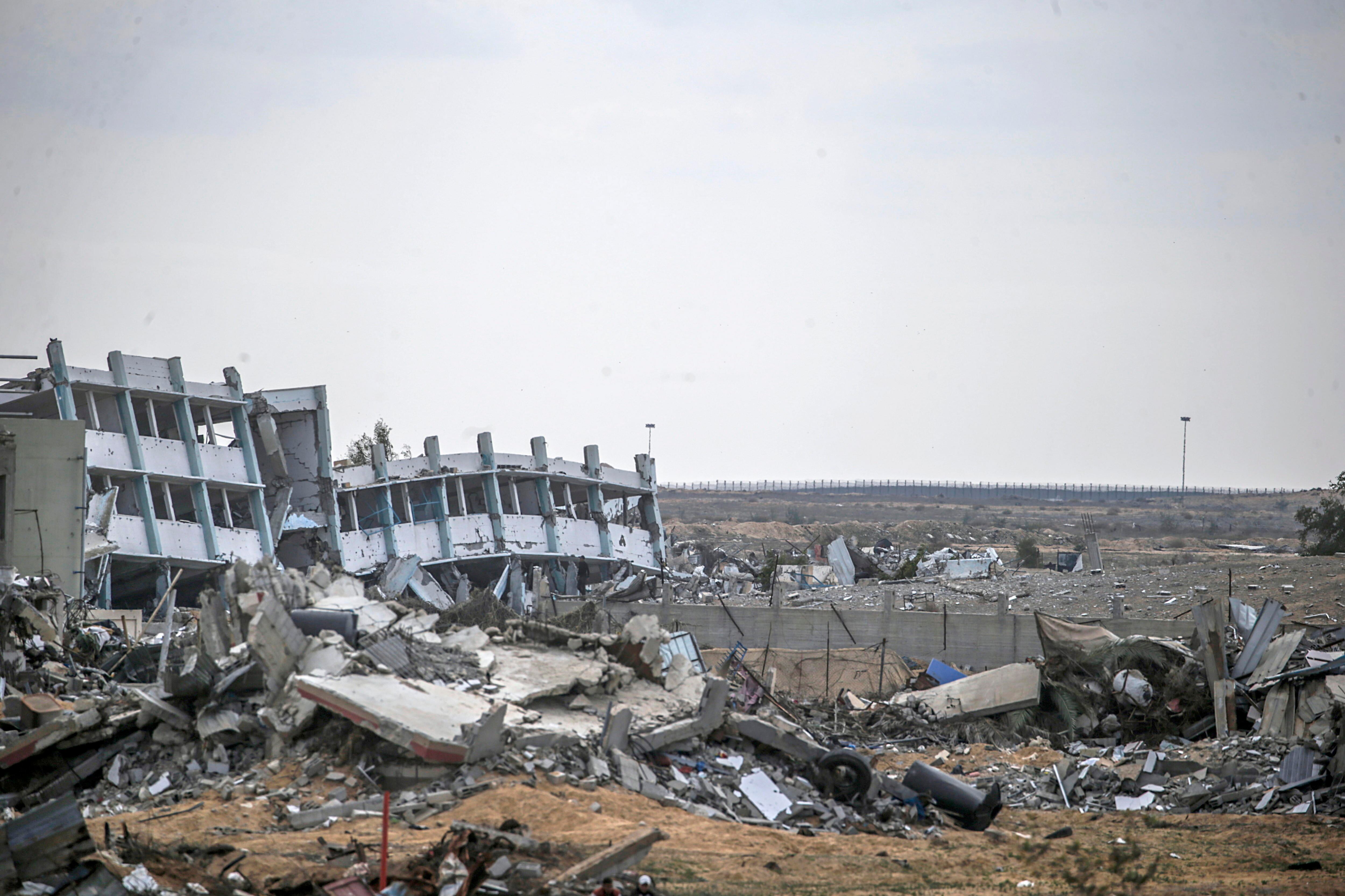 Escombros en Rafah. FOTO: EFE/EPA/MOHAMMED SABER