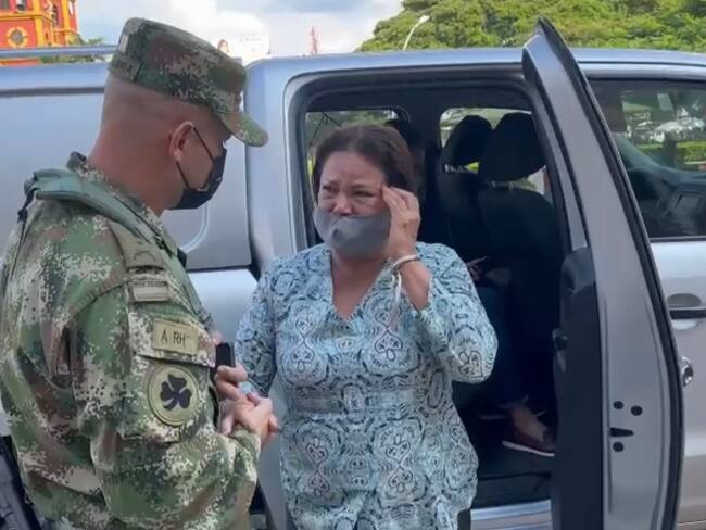Ejército rescató a empresaria que había sido secuestrada en Jamundí. Foto: Cortesía Ejército Nacional