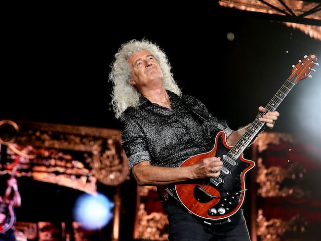 SYDNEY, AUSTRALIA - FEBRUARY 15: Brian May of Queen performs at ANZ Stadium on February 15, 2020 in Sydney, Australia. (Photo by Don Arnold/WireImage)