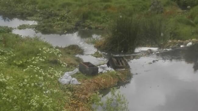 Los restos fueron encontrados en el humedal Juan Amarillo. Foto: Policía Nacional