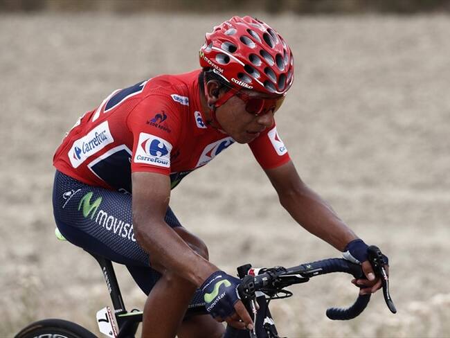 Nairo Quintana, ciclista del equipo Movistar y actual líder de la Vuelta a España. Foto: Agencia EFE